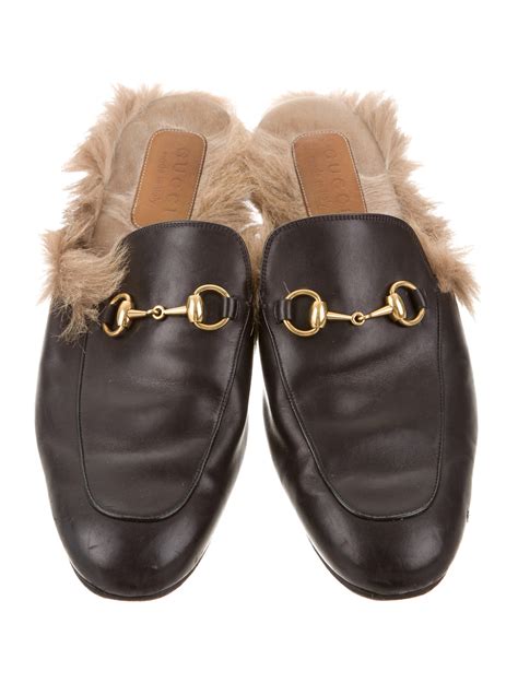 gucci princetown dupe fur|princetown horsebit detailed leather slippers.